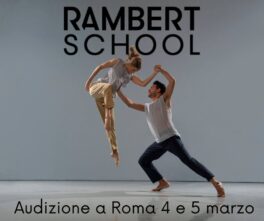 Rambert School di Londra: stage audizione a Roma per l’anno 2023-2024
