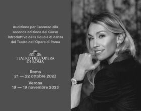 Scuola di danza del Teatro dell’Opera di Roma. Audizioni per il Corso Introduttivo ideato da Eleonora Abbagnato. Seconda edizione.
