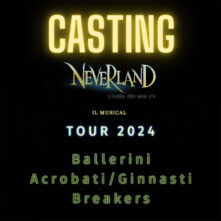 EMA Entertainment. Ultima sessione di casting per ballerini, ballerine, acrobati/ginnasti e breakers per il nuovo musical Neverland